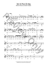 Arf A Pint Of Ale piano sheet music cover